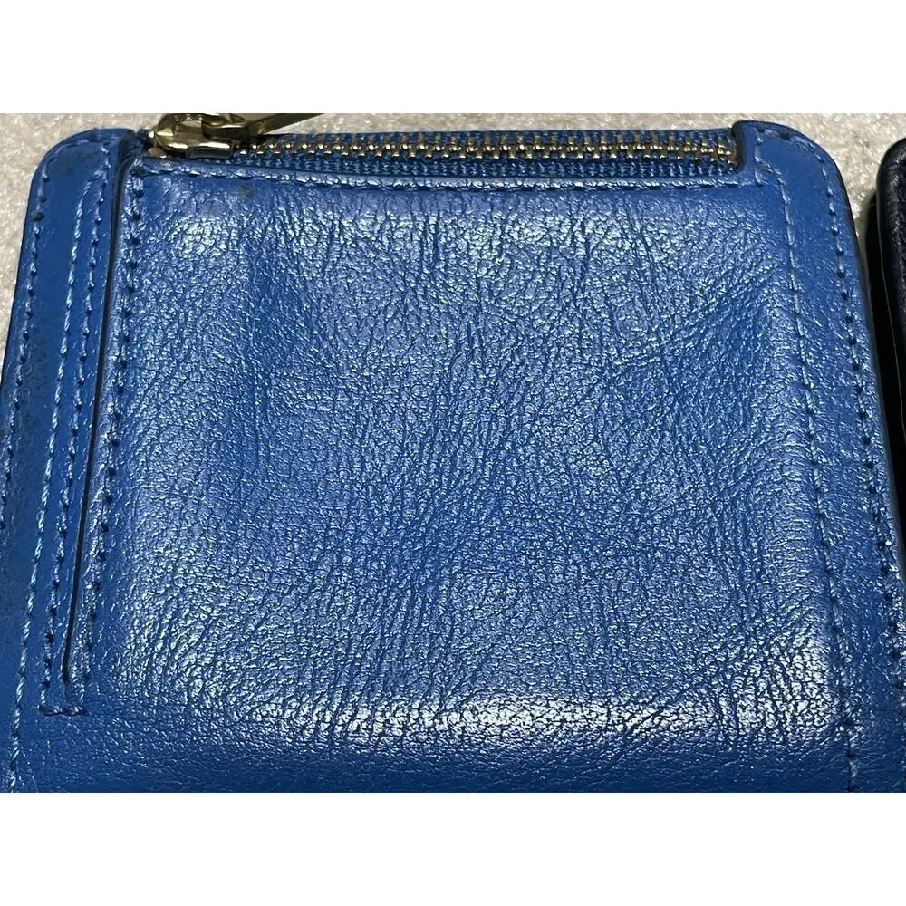 2 Vintage‎ Wallets Fossil And Ralph Lauren Blue And Black Leather